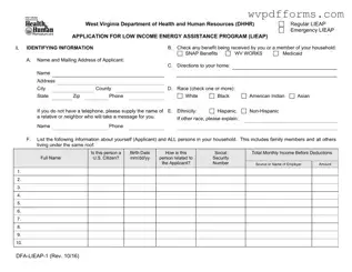 Free Emergency Lieap Wv Template