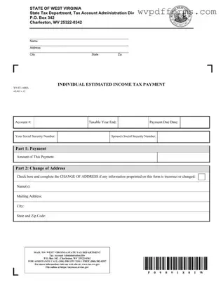 Free West Virginia Estimated Tax Template