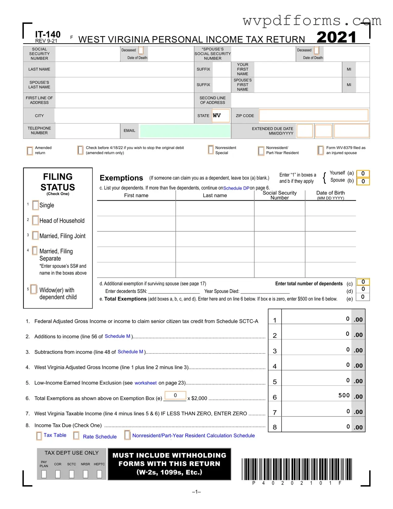 Free Wv It 140 Template
